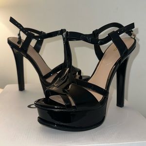 Aldo- Chelly Strap Platform Heels (Black) - Size 8.5